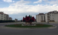 Denizli  Merkezefendi Bel. gül heykeli çalışması.